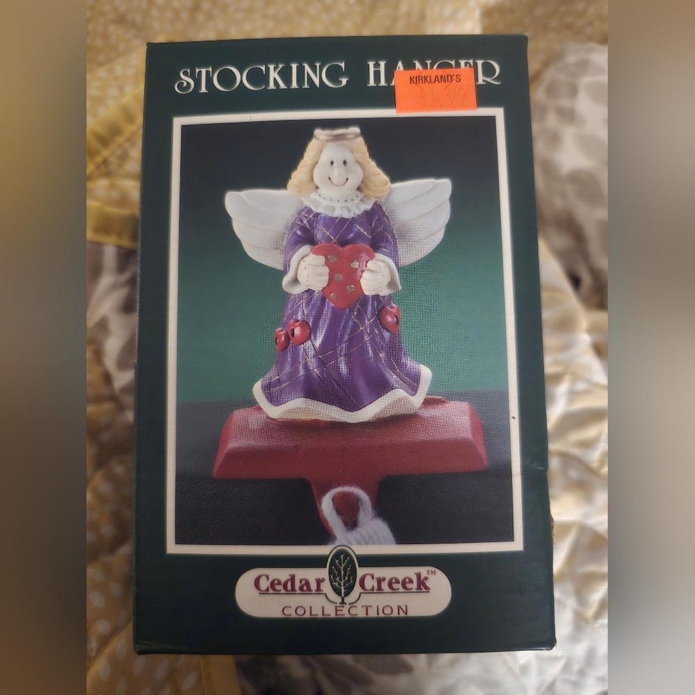 Cedar Creek Collection Angel Stocking Holder~